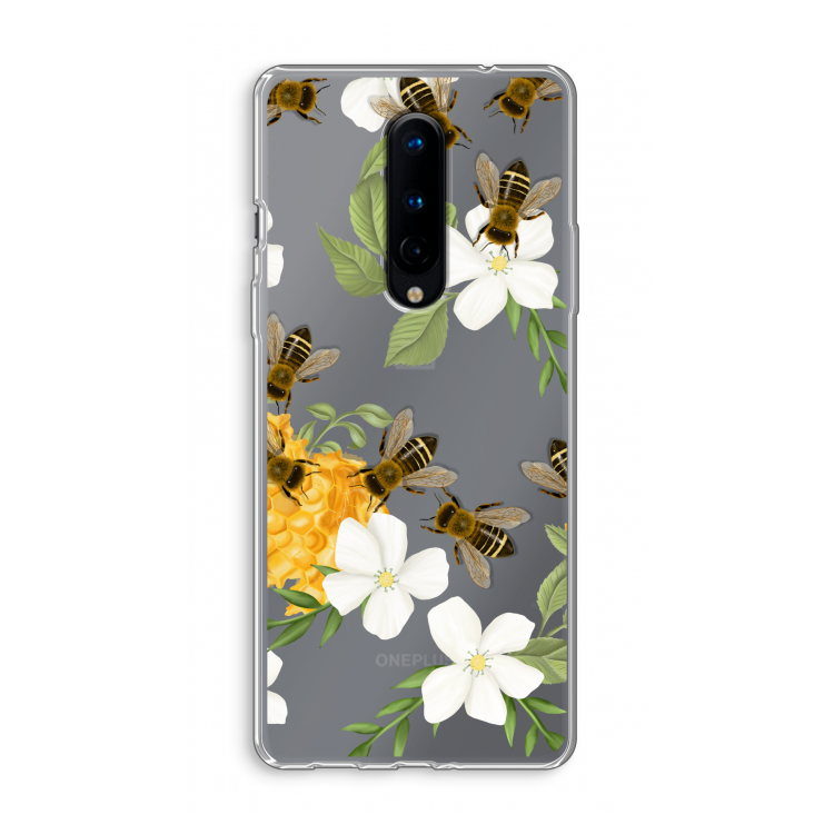 No flowers without bees: OnePlus 8 Transparant Hoesje