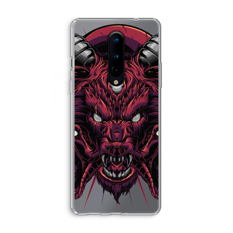 Hell Hound and Serpents: OnePlus 8 Transparant Hoesje