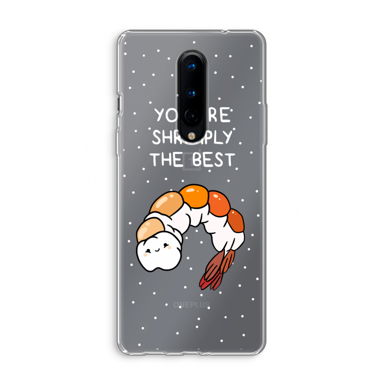 You're Shrimply The Best: OnePlus 8 Transparant Hoesje