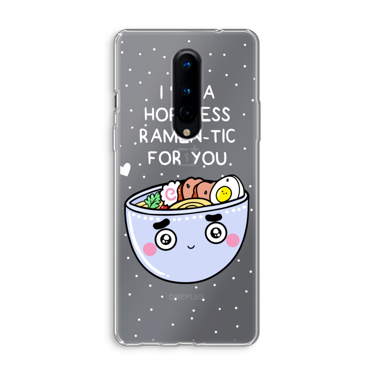 I'm A Hopeless Ramen-Tic For You: OnePlus 8 Transparant Hoesje