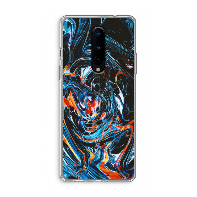 Black Unicorn: OnePlus 8 Transparant Hoesje