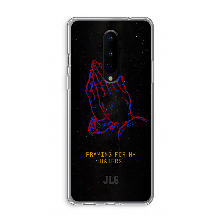Praying For My Haters: OnePlus 8 Transparant Hoesje