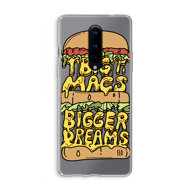 Big Macs Bigger Dreams: OnePlus 8 Transparant Hoesje