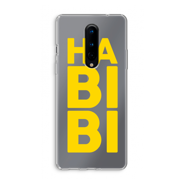 Habibi Blue: OnePlus 8 Transparant Hoesje