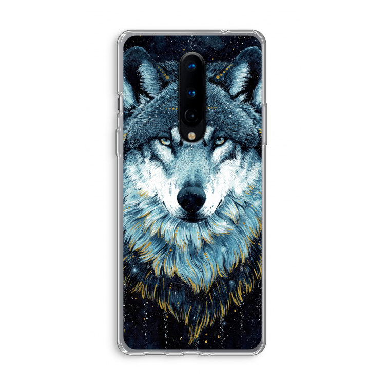 Darkness Wolf: OnePlus 8 Transparant Hoesje