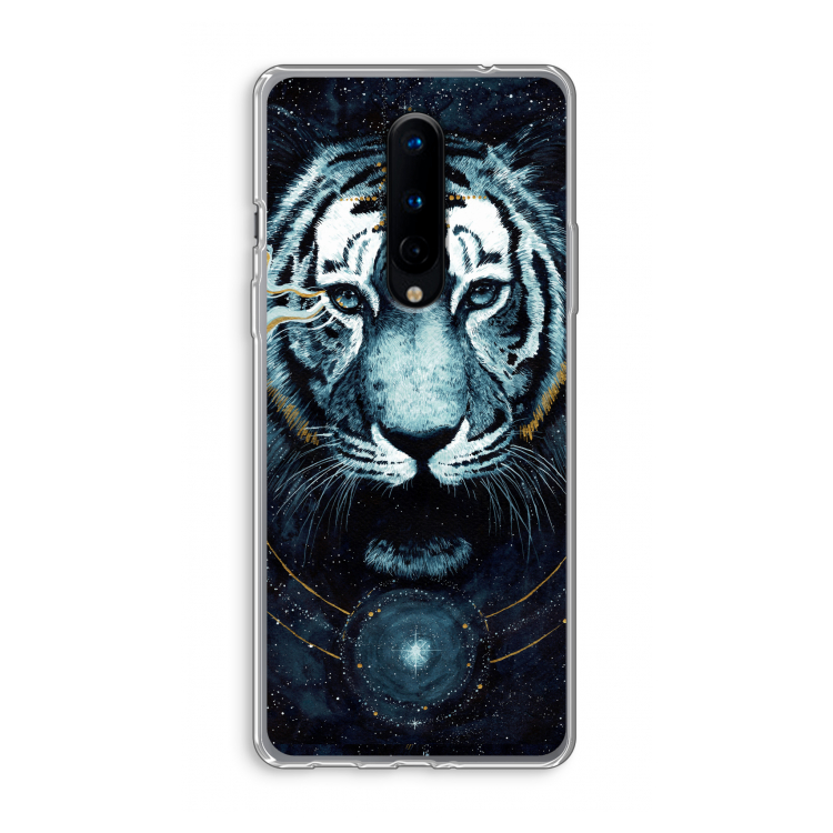 Darkness Tiger: OnePlus 8 Transparant Hoesje
