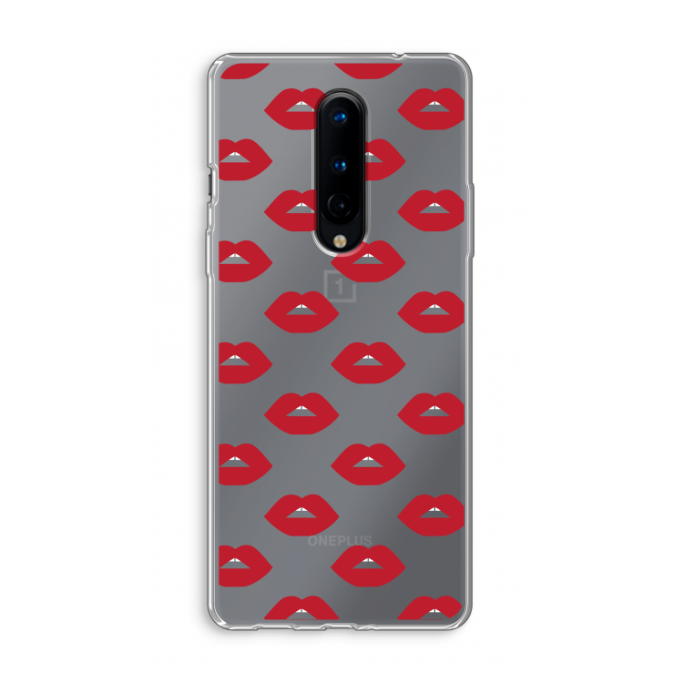 Lips: OnePlus 8 Transparant Hoesje
