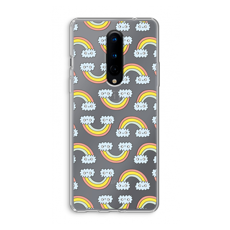 Regenboog: OnePlus 8 Transparant Hoesje