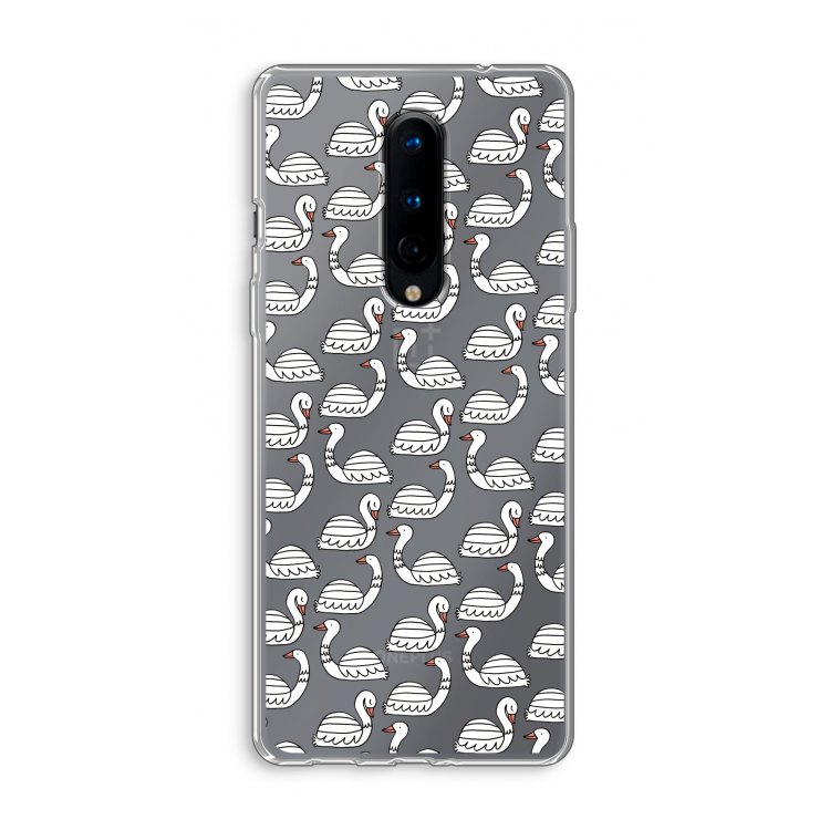 Zwanen: OnePlus 8 Transparant Hoesje