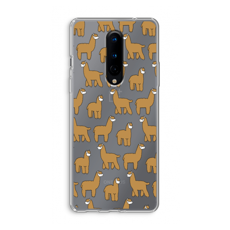 Alpacas: OnePlus 8 Transparant Hoesje