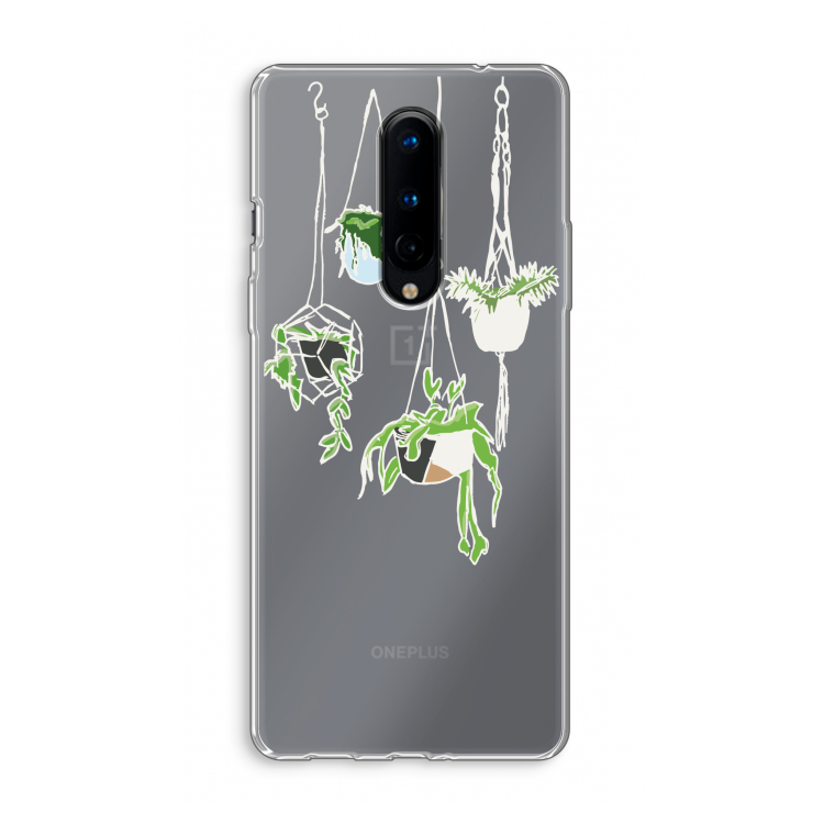 Hang In There: OnePlus 8 Transparant Hoesje