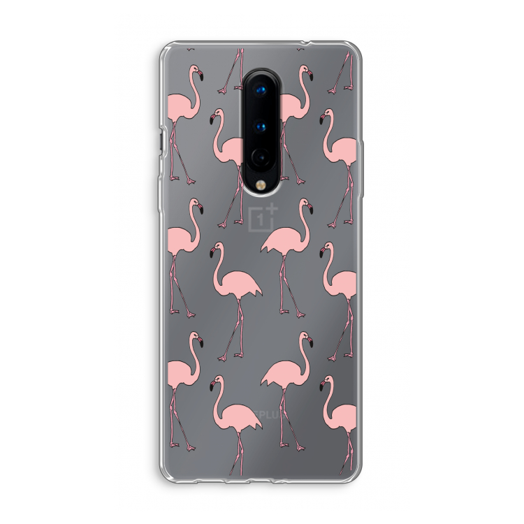 Anything Flamingoes: OnePlus 8 Transparant Hoesje