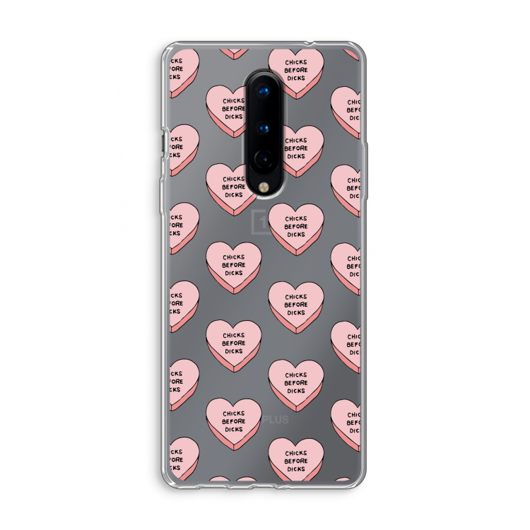 Chicks before dicks: OnePlus 8 Transparant Hoesje