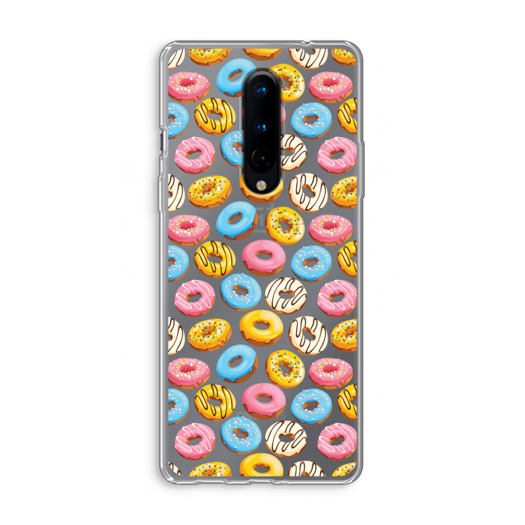 Pink donuts: OnePlus 8 Transparant Hoesje