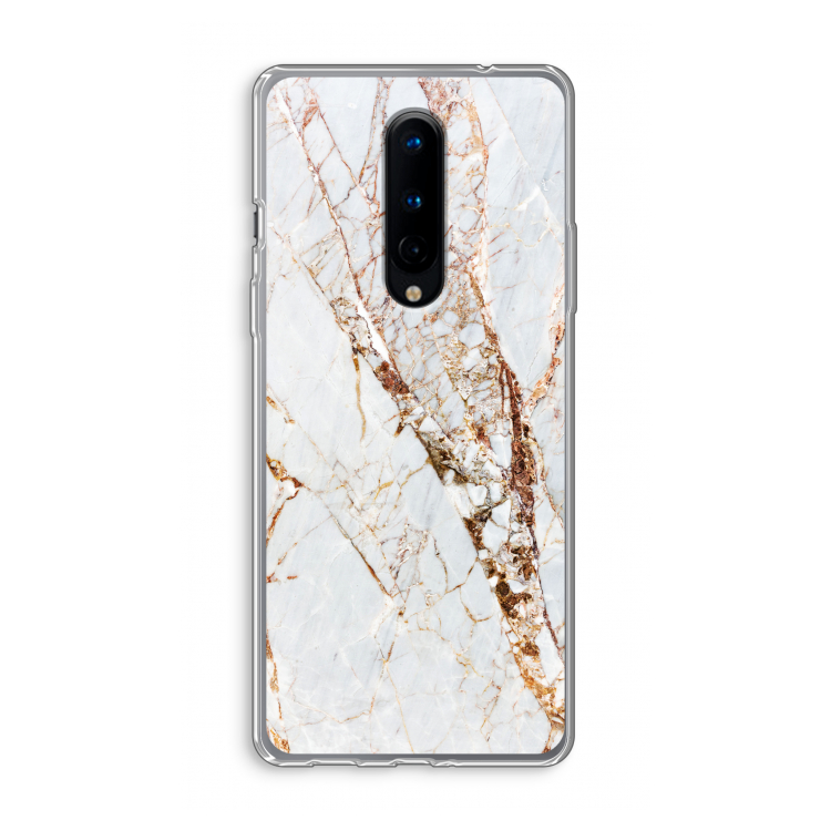 Goud marmer: OnePlus 8 Transparant Hoesje