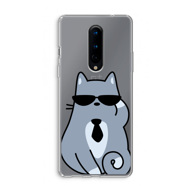 Cool cat: OnePlus 8 Transparant Hoesje