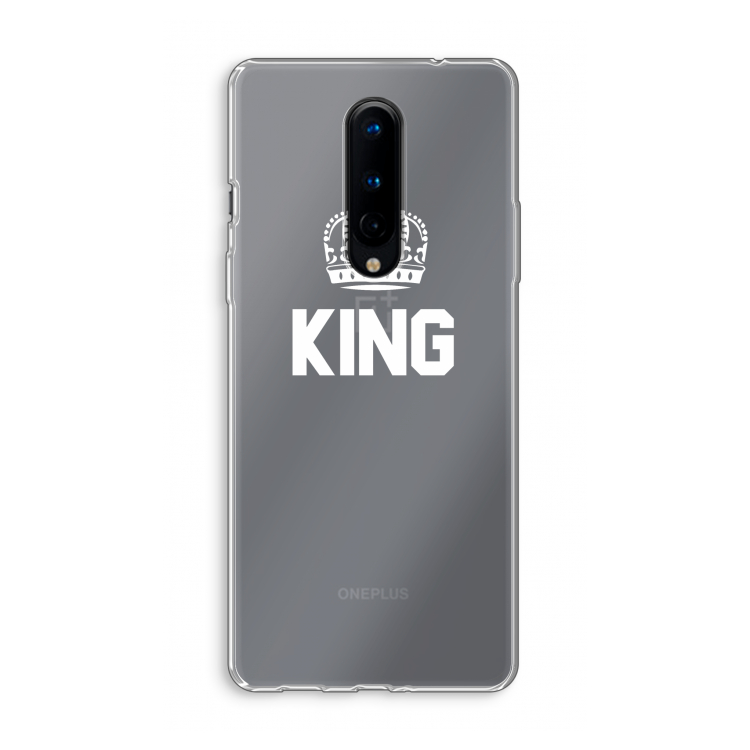 King zwart: OnePlus 8 Transparant Hoesje