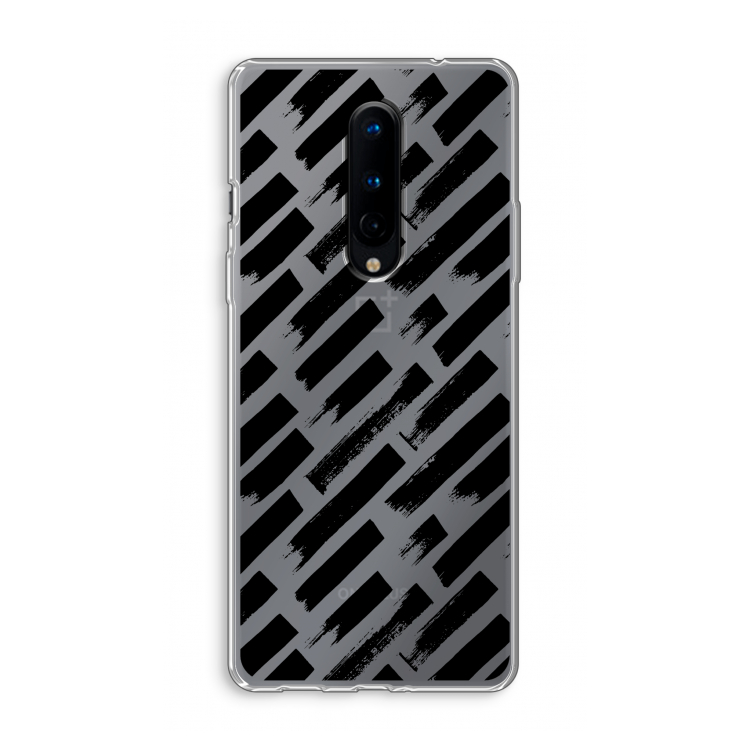 Zwarte vegen: OnePlus 8 Transparant Hoesje
