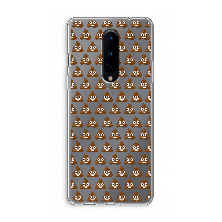 Poop emoji: OnePlus 8 Transparant Hoesje