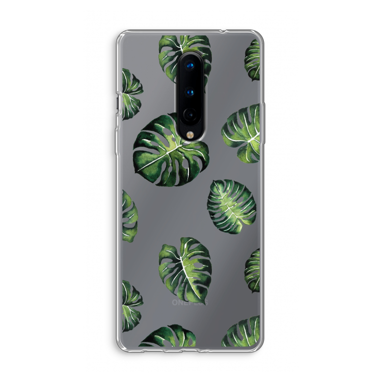 Tropische bladeren: OnePlus 8 Transparant Hoesje