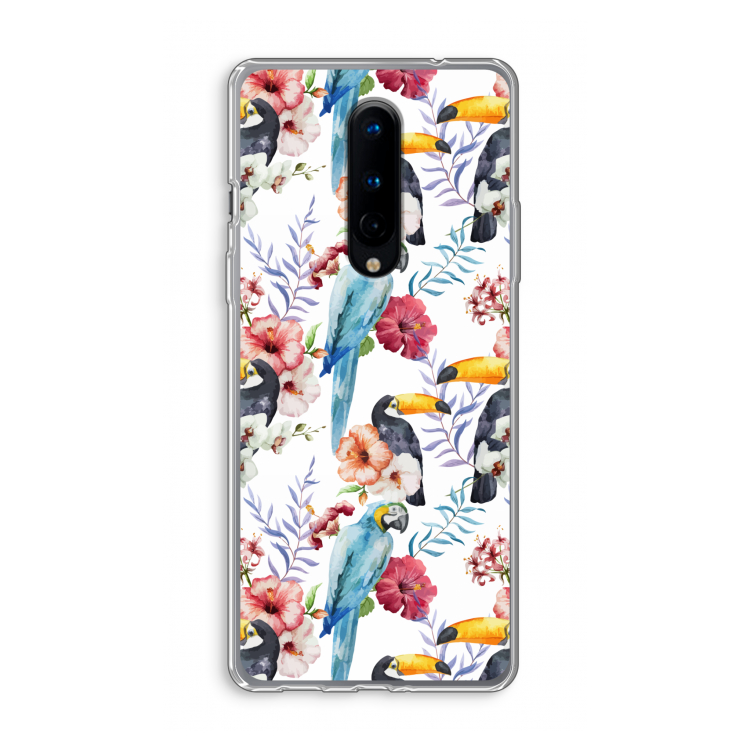 Bloemen tukan: OnePlus 8 Transparant Hoesje