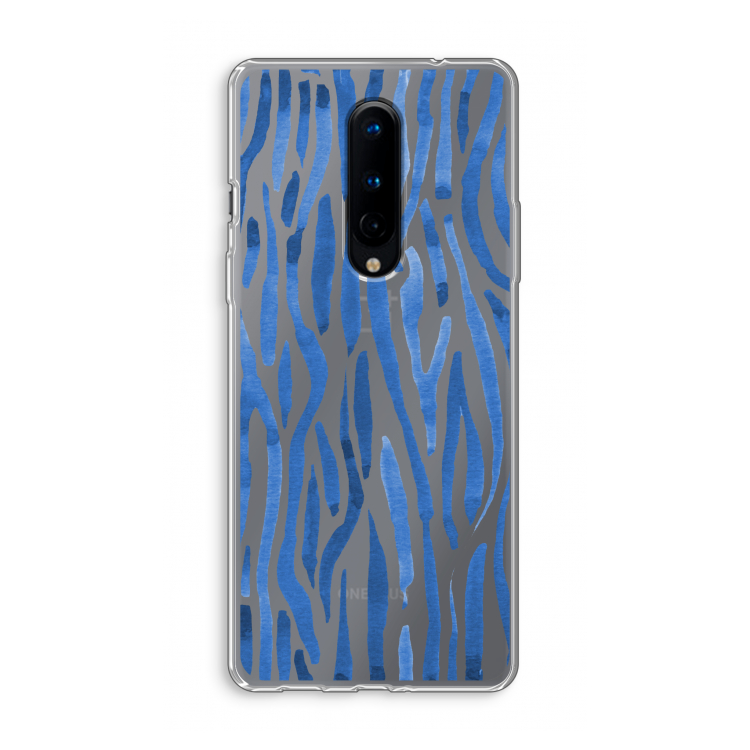 Blauwe nerven: OnePlus 8 Transparant Hoesje