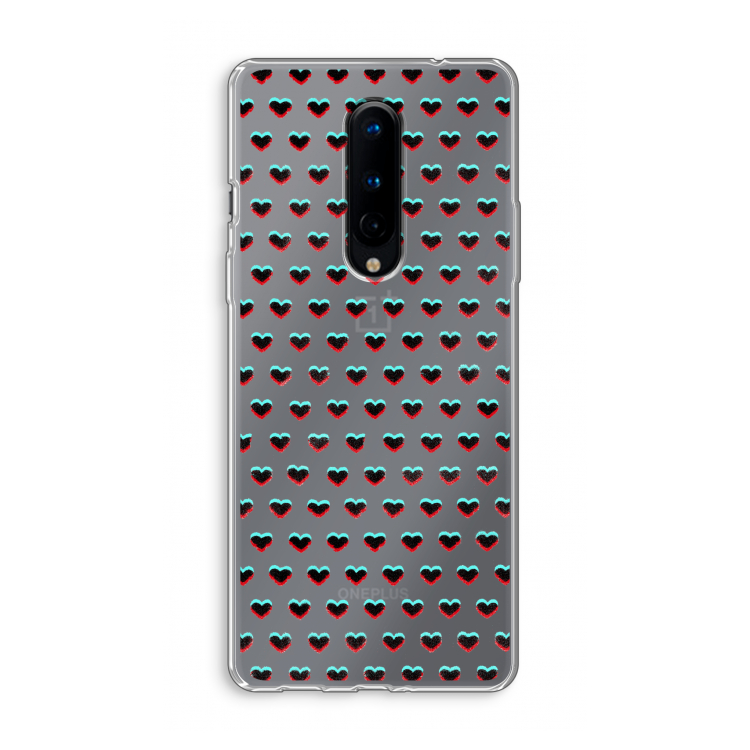 Hartjes: OnePlus 8 Transparant Hoesje