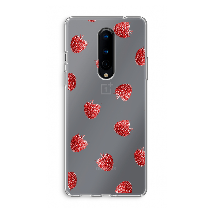 Framboosjes: OnePlus 8 Transparant Hoesje