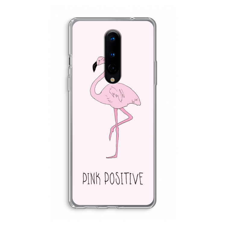 Pink positive: OnePlus 8 Transparant Hoesje