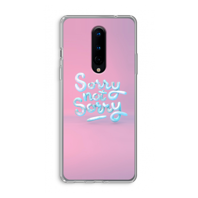 Sorry not sorry: OnePlus 8 Transparant Hoesje