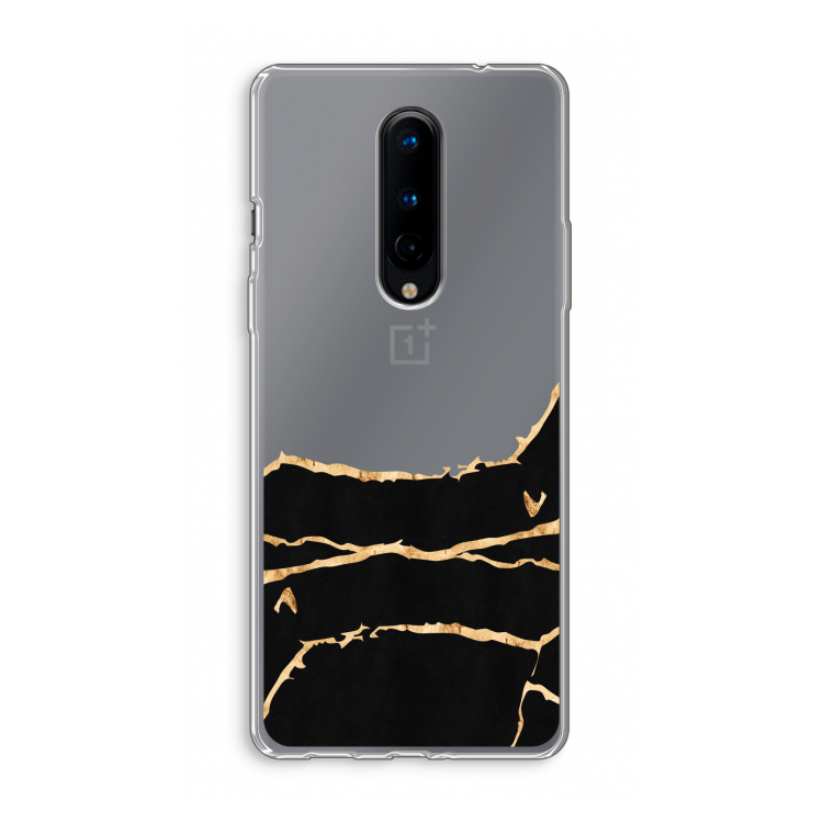 Gouden marmer: OnePlus 8 Transparant Hoesje