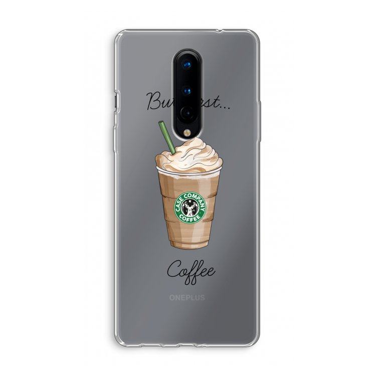 But first coffee: OnePlus 8 Transparant Hoesje