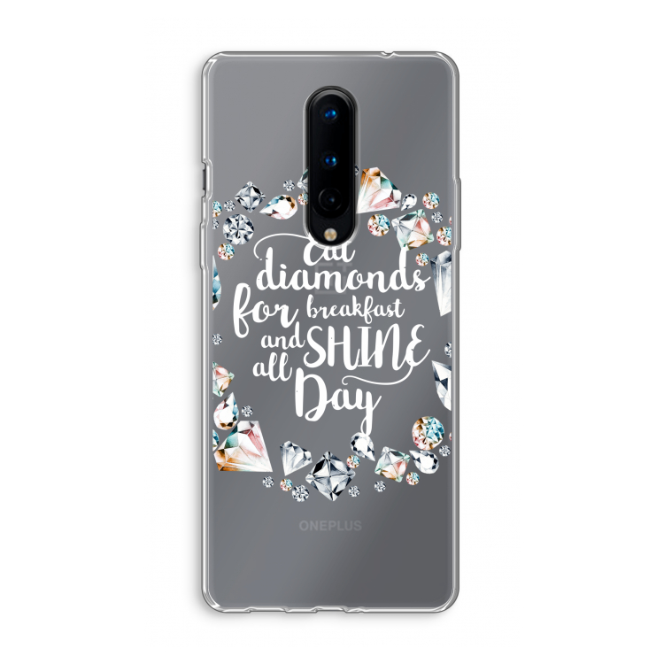 Diamonds: OnePlus 8 Transparant Hoesje