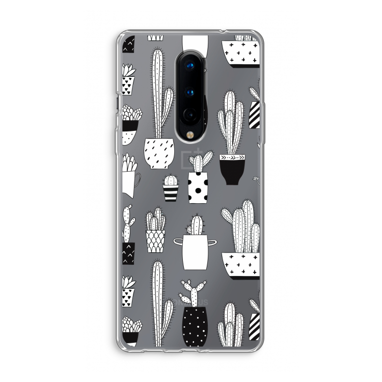 Cactusmotief: OnePlus 8 Transparant Hoesje