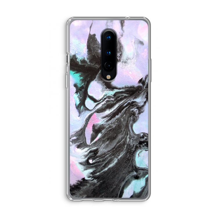 Pastel zwart: OnePlus 8 Transparant Hoesje