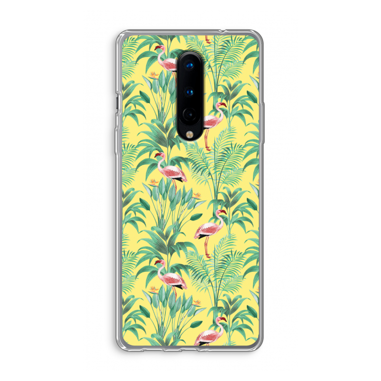 Flamingo party: OnePlus 8 Transparant Hoesje