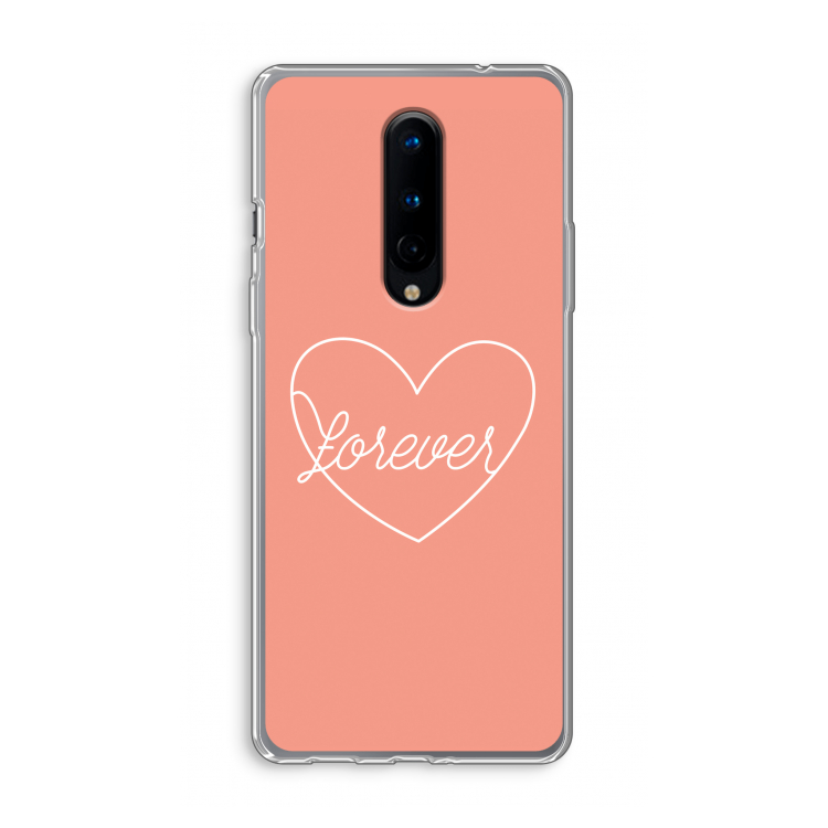 Forever heart: OnePlus 8 Transparant Hoesje