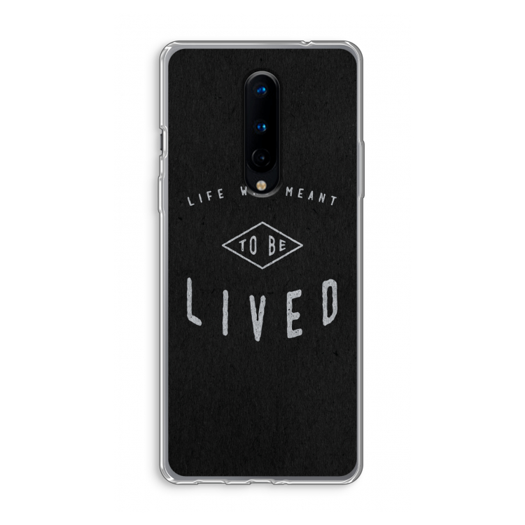 To be lived: OnePlus 8 Transparant Hoesje