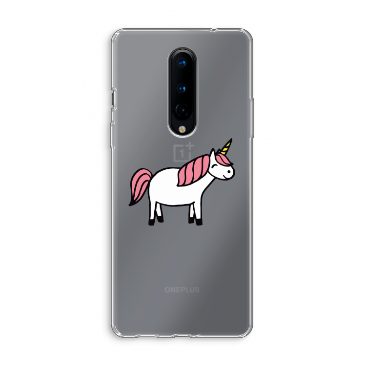 Eenhoorn: OnePlus 8 Transparant Hoesje