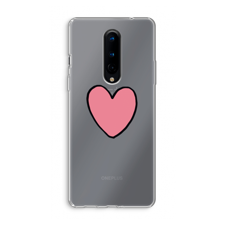 Hartje: OnePlus 8 Transparant Hoesje