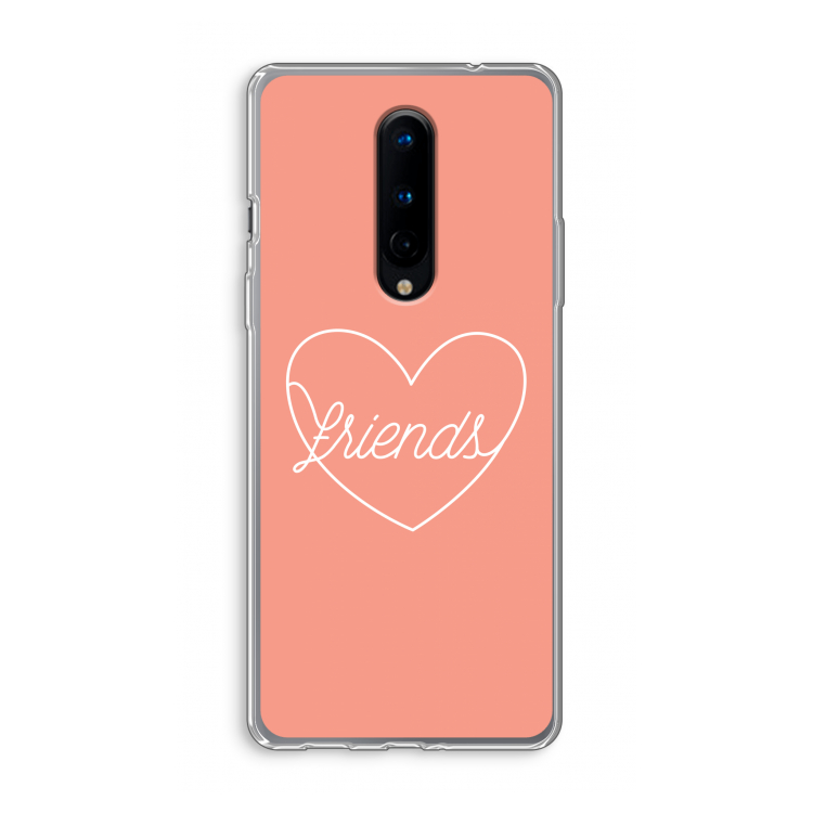 Friends heart: OnePlus 8 Transparant Hoesje