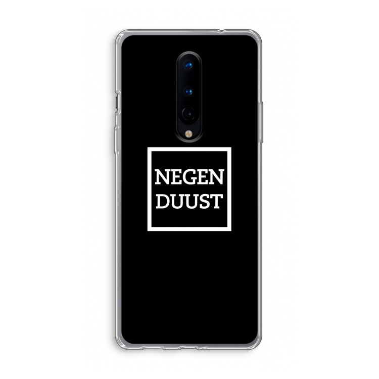 Negenduust black: OnePlus 8 Transparant Hoesje