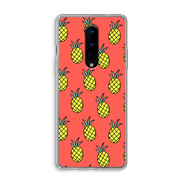 Ananas: OnePlus 8 Transparant Hoesje