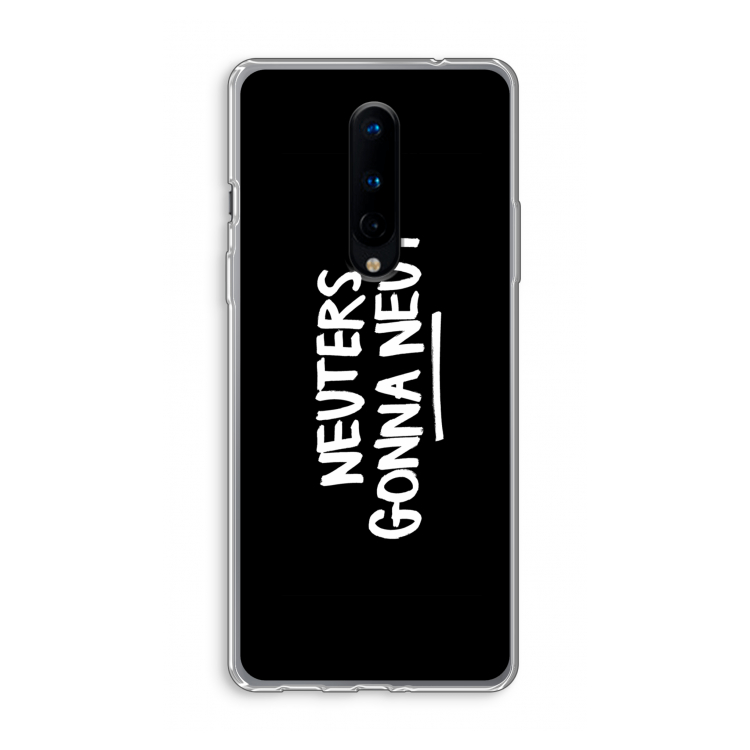 Neuters (zwart): OnePlus 8 Transparant Hoesje