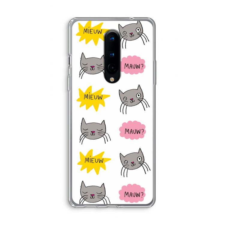Meow: OnePlus 8 Transparant Hoesje