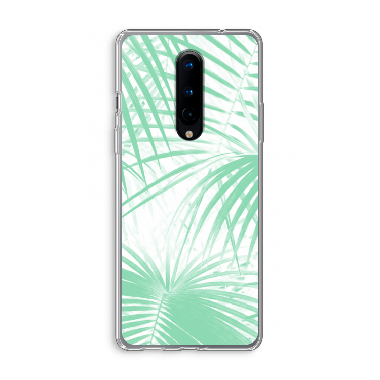 Palmbladeren: OnePlus 8 Transparant Hoesje