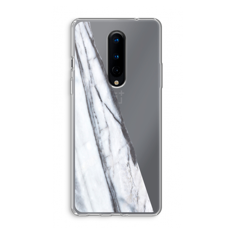 Gestreepte marmer: OnePlus 8 Transparant Hoesje