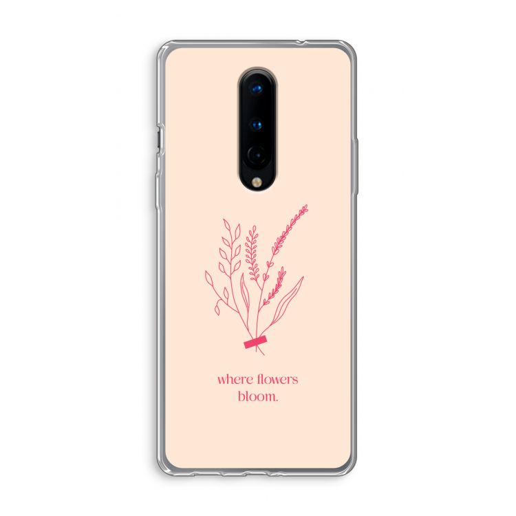 Where flowers bloom: OnePlus 8 Transparant Hoesje
