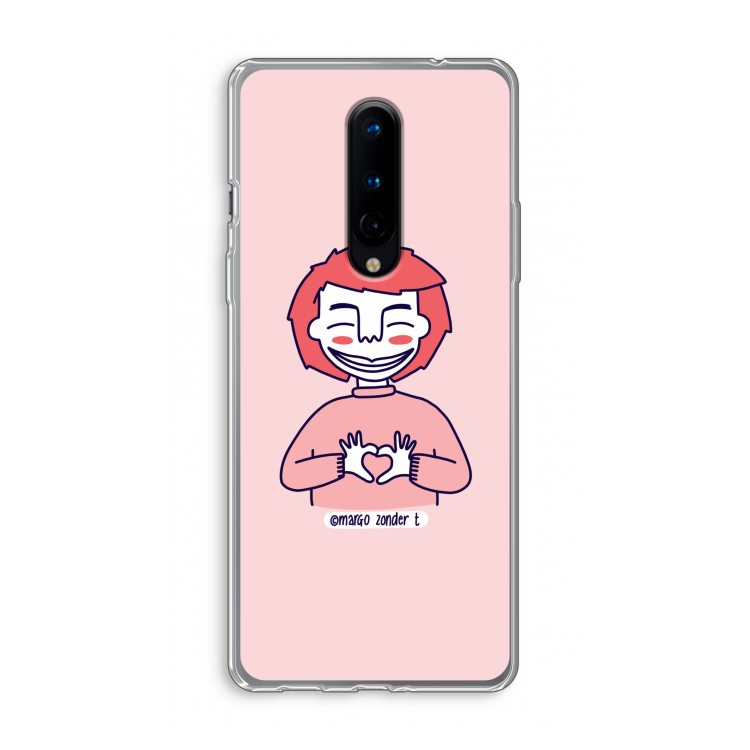 Hartje: OnePlus 8 Transparant Hoesje