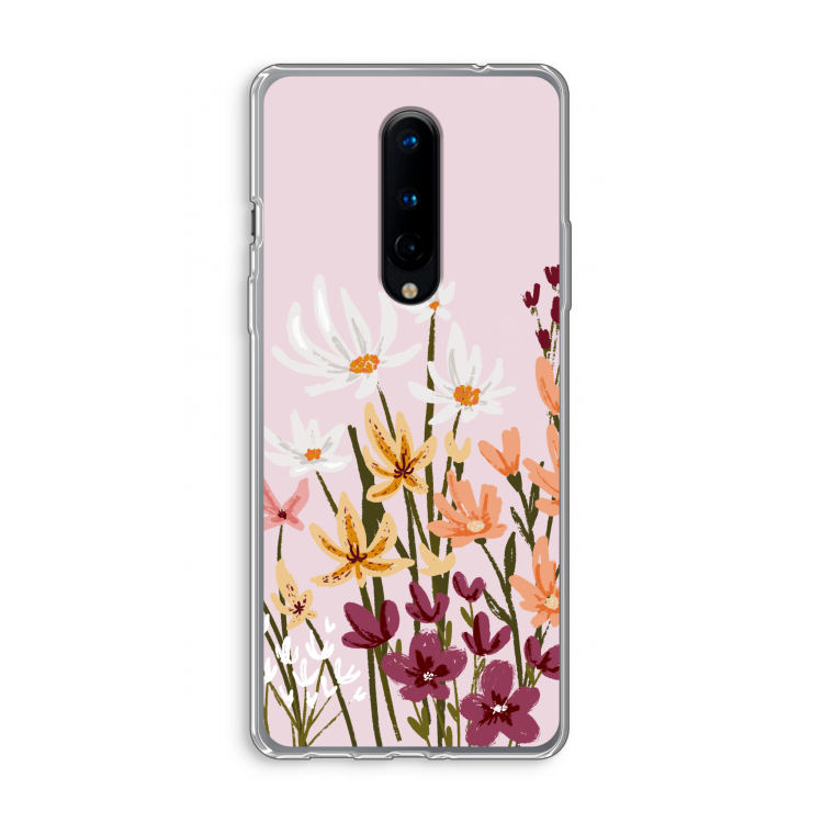 Painted wildflowers: OnePlus 8 Transparant Hoesje
